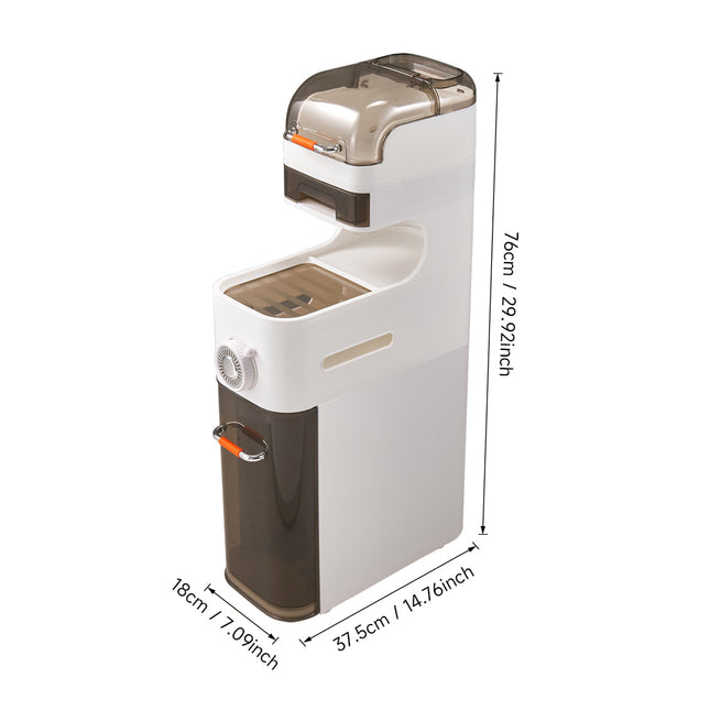 5 Tier Narrow Storage Organiser with Drawers and Wheels 95cm High