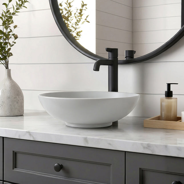 Ceramic Countertop Washbasin with Waste Kit