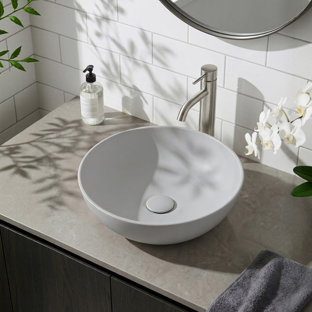 Ceramic Countertop Washbasin with Waste Kit