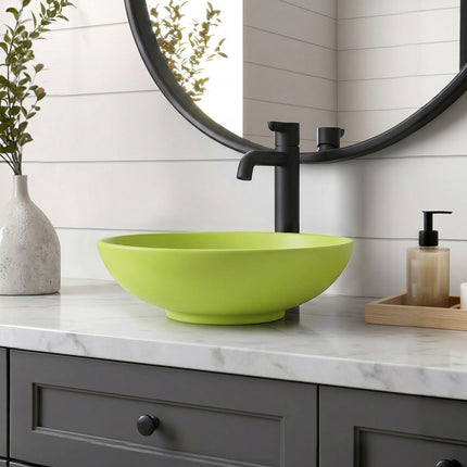 Ceramic Countertop Washbasin with Waste Kit
