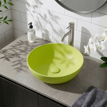 Ceramic Countertop Washbasin with Waste Kit
