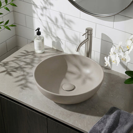 Ceramic Countertop Washbasin with Waste Kit