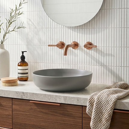 Round Ceramic Countertop Washbasin Vessel Sink