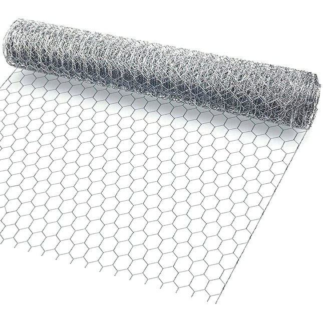 Fence Panels Galvanised Iron Wire Net Animal Cage Protective Mesh Grid 2.5CM 90x600CM