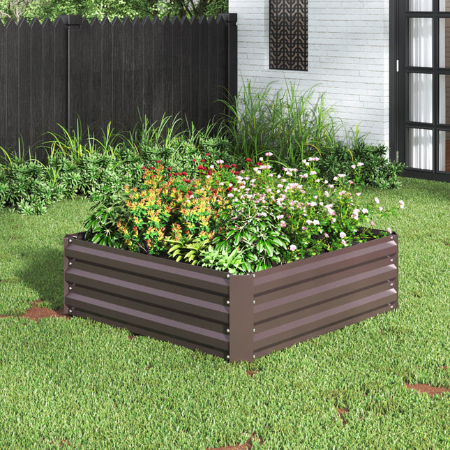 Garden Planter Raised Bed Outdoor Vegetable Plants Flowers Pots Box, M