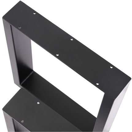 Set of 2 Industrial Table Bench Legs Frames Rectangular Iron Base Stands, 35x40CM