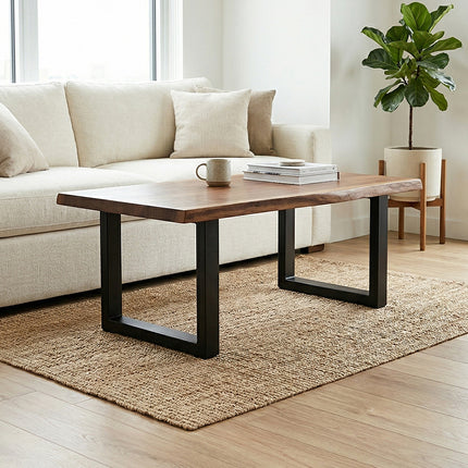Set of 2 Metal Table Bench Legs Frames Square Steel Base Stands 50x71CM