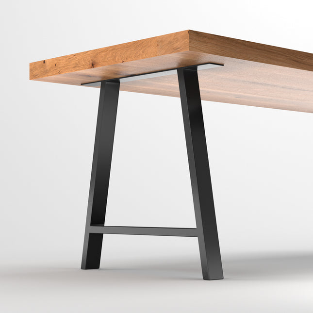 Set of 2 Metal Table Bench Legs Frames A-Frame Steel Base Stands 69x71CM