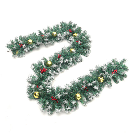 270cm Pre-lit Artificial Greenery Christmas Garland Decor