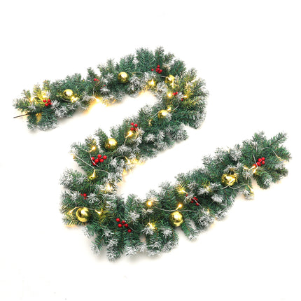 270cm Pre-lit Artificial Greenery Christmas Garland Decor