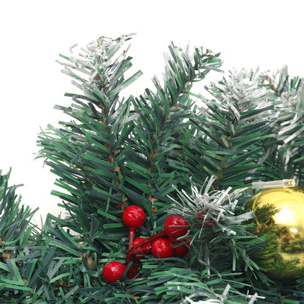 270cm Pre-lit Artificial Greenery Christmas Garland Decor