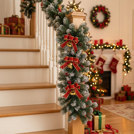 270CM Spruced Artificial Lighted Christmas Garland Holiday Decoration
