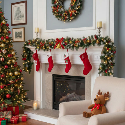 270CM Spruced Artificial Lighted Christmas Garland Holiday Decoration