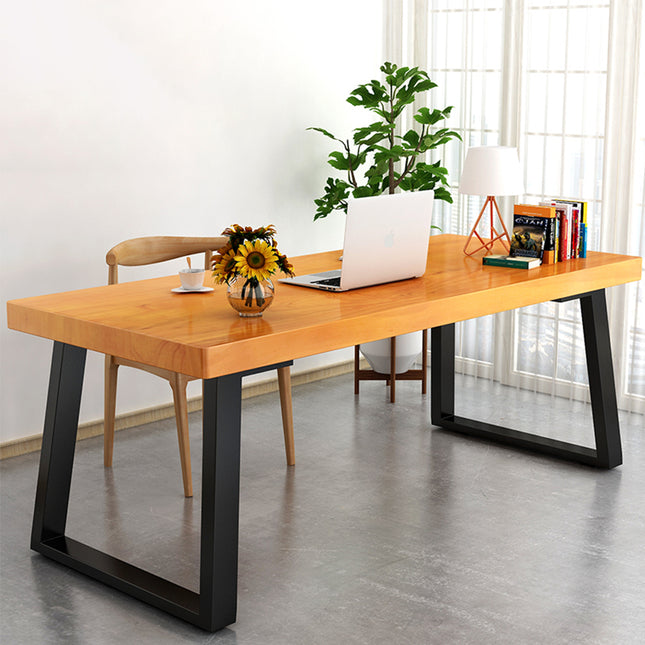 Set of 2 Metal Table Bench Legs Frames Trapezium with Top Steel Base Stands 60x72CM
