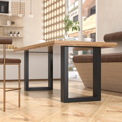 Set of 2 Metal Table Legs Frames Square Steel Base Stands, 30x40CM