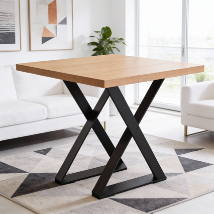 Set of 2 Metal Table Bench Legs Frames X-Shape Steel Base Stands 40x30CM