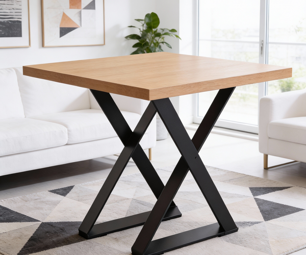 Set 2 Metal Table Bench Legs Frames X Shape Steel Base Stands 40x30CM