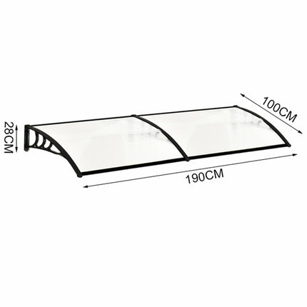 Outdoor Curved Rain Shelter with Brackets 3 Sizes Black/White