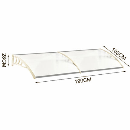 Outdoor Curved Rain Shelter with Brackets 3 Sizes Black/White