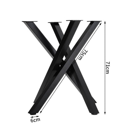Criss Cross Metal Coffee Table Legs Replacement 71cm
