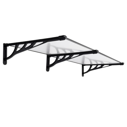 Black Straight Door Canopy Awning Shade Shelter, 190x90x28CM