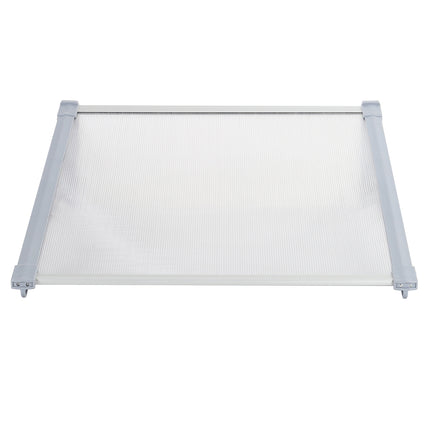 Grey Straight Door Canopy Awning Shade Shelter, 120x90x28CM