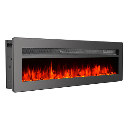 40 Inch Wall Mounted/Freestanding Electric Fireplace with Adjustable Flames