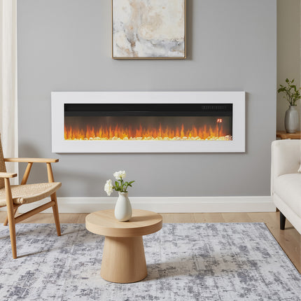 40 Inch Wall Mounted/Freestanding Electric Fireplace with Adjustable Flames