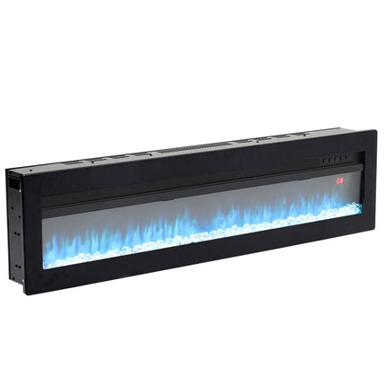 60 Inch Wall Mounted/Freestanding Electric Fireplace with 9 Flame Colours and Remote Control