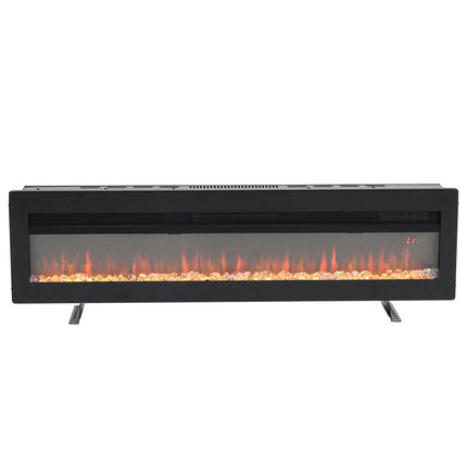 60 Inch Wall Mounted/Freestanding Electric Fireplace with 9 Flame Colours and Remote Control
