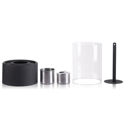 Round Bio Ethanol Tabletop Fireplace with Flame Guard