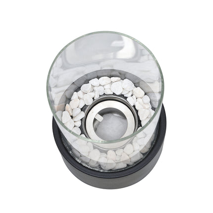 Round Bio Ethanol Tabletop Fireplace with Flame Guard