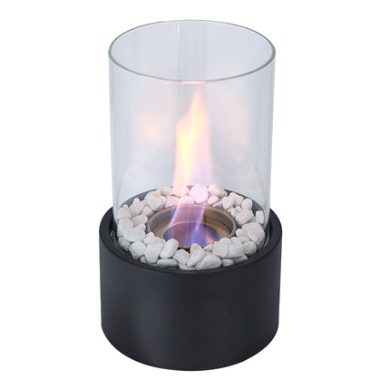 Round Bio Ethanol Tabletop Fireplace with Flame Guard