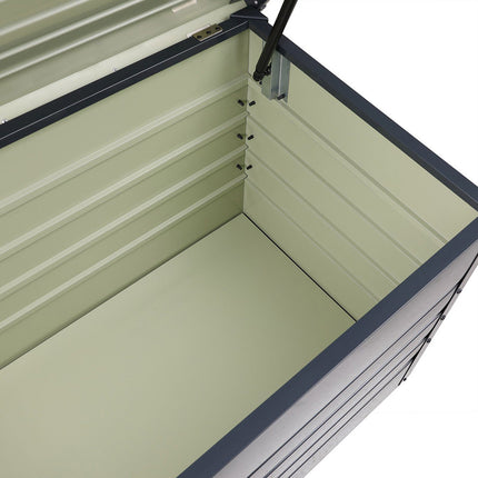 120CM Garden Storage Box Chest Lockable Tool Organizer Dark Grey