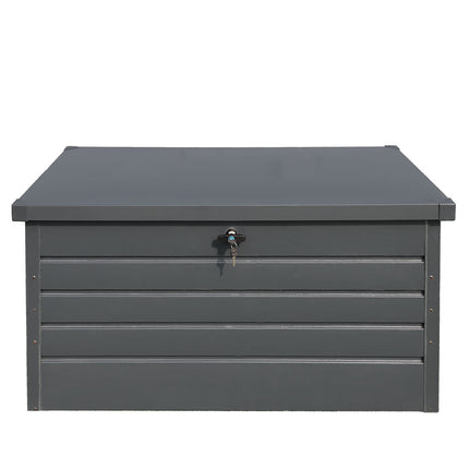 120CM Garden Storage Box Chest Lockable Tool Organizer Dark Grey