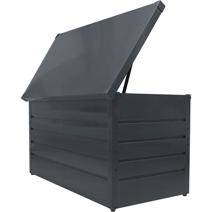 120CM Garden Storage Box Chest Lockable Tool Organizer Dark Grey