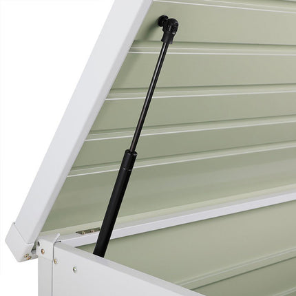 120CM Garden Storage Box Chest Lockable Tool Organizer White