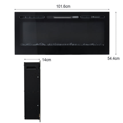 40 Inch Recessed/Wall Mounted Linear Electric Fireplace