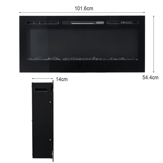 40 Inch Recessed/Wall Mounted Linear Electric Fireplace