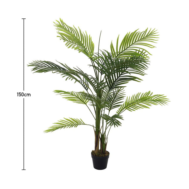 Outdoor Realistic Artificial Palm Tree Plant in Pot, 1.5M