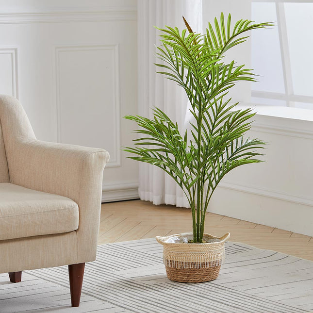 Outdoor Realistic Artificial Palm Tree Plant in Pot 110CM