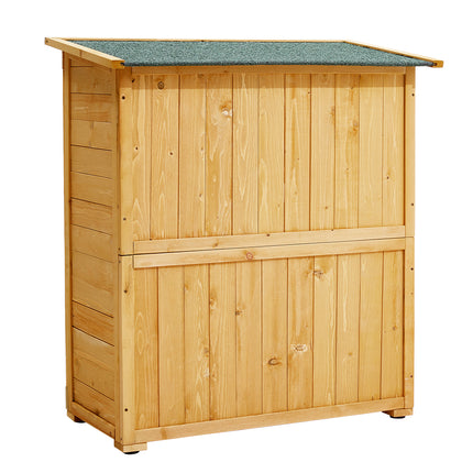 Outdoor Solid Wood Storage Cabinet Garden Tool Shed