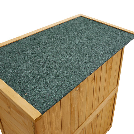 Outdoor Solid Wood Storage Cabinet Garden Tool Shed