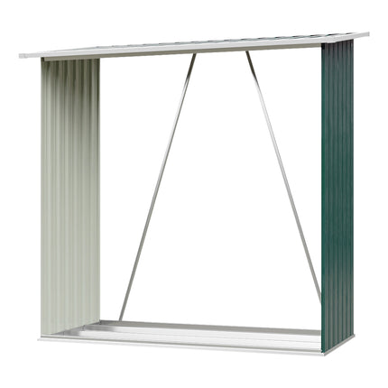 Garden Firewood Log Shed Storage Stand Tool House Green