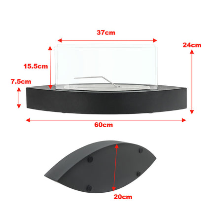 Unique Smokeless Stainless Steel Tabletop Ethanol Fireplace, Black