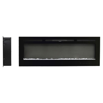 80 Inch Recessed & Wall Mounted Electric Fireplace with Remote