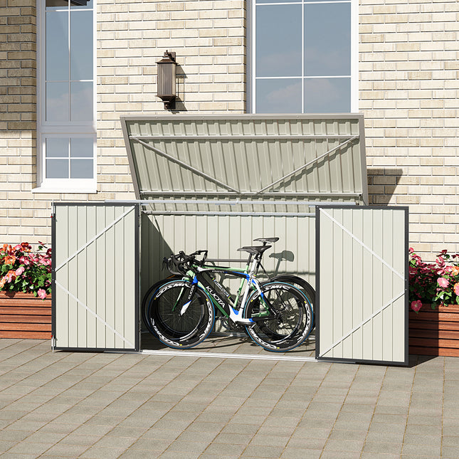 Metal Lockable Garden Bike Shed Bicycle Storage Shed