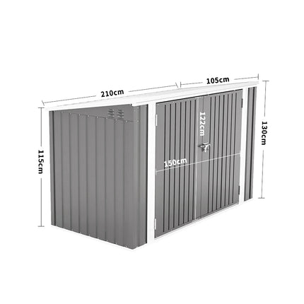 Metal Lockable Garden Bike Shed Bicycle Storage Shed