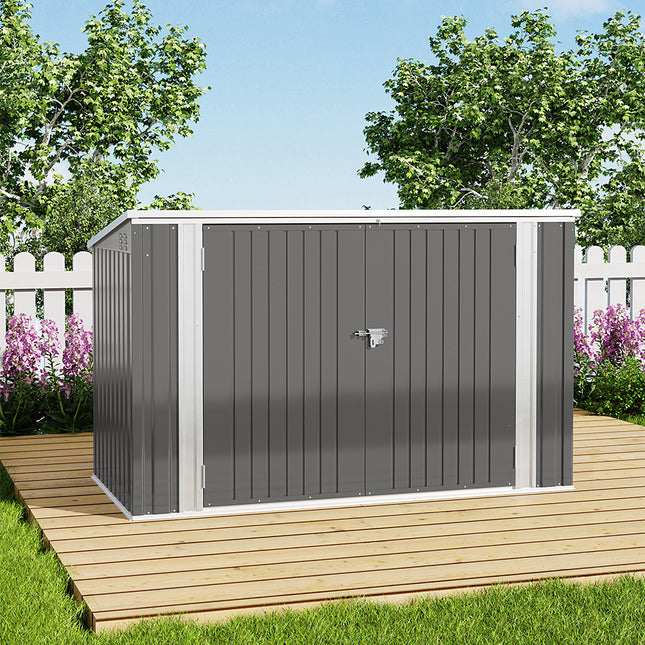 Metal Lockable Garden Bike Shed Bicycle Storage Shed 210cm W