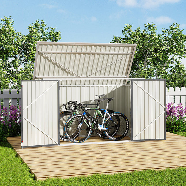 Metal Lockable Garden Bike Shed Bicycle Storage Shed